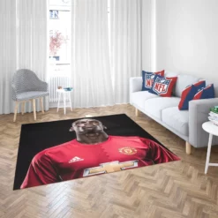 Vivacious United Football Player Paul Pogba Rug 2