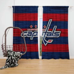 Washington Capitals NHL Logo Window Curtain