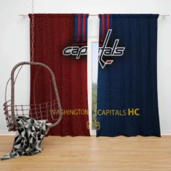 Washington Capitals Stanley Cup NHL Window Curtain