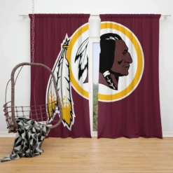 Washington Redskins NFL Club Window Curtain
