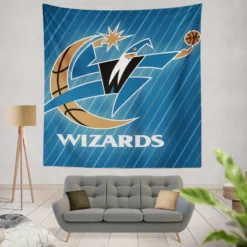Washington Wizards Club Logo Tapestry