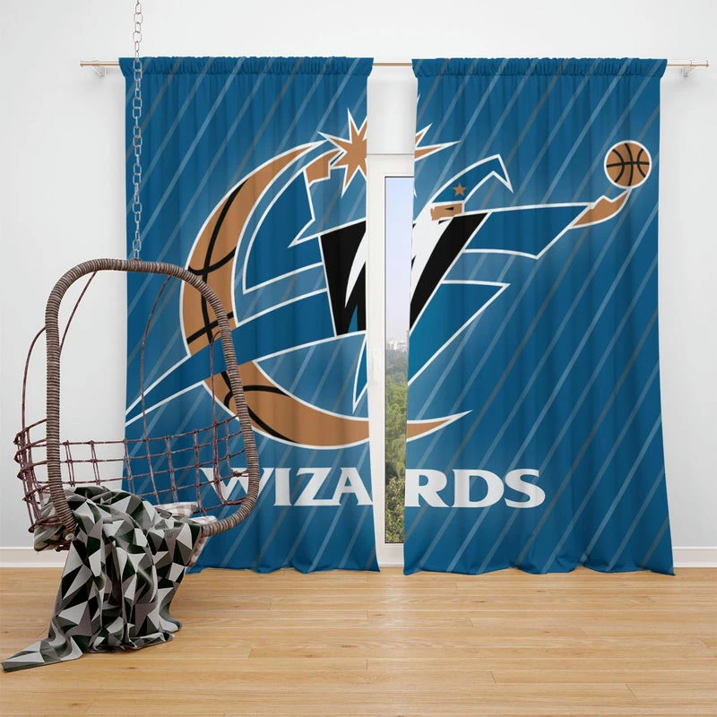 Washington Wizards Club Logo Window Curtain