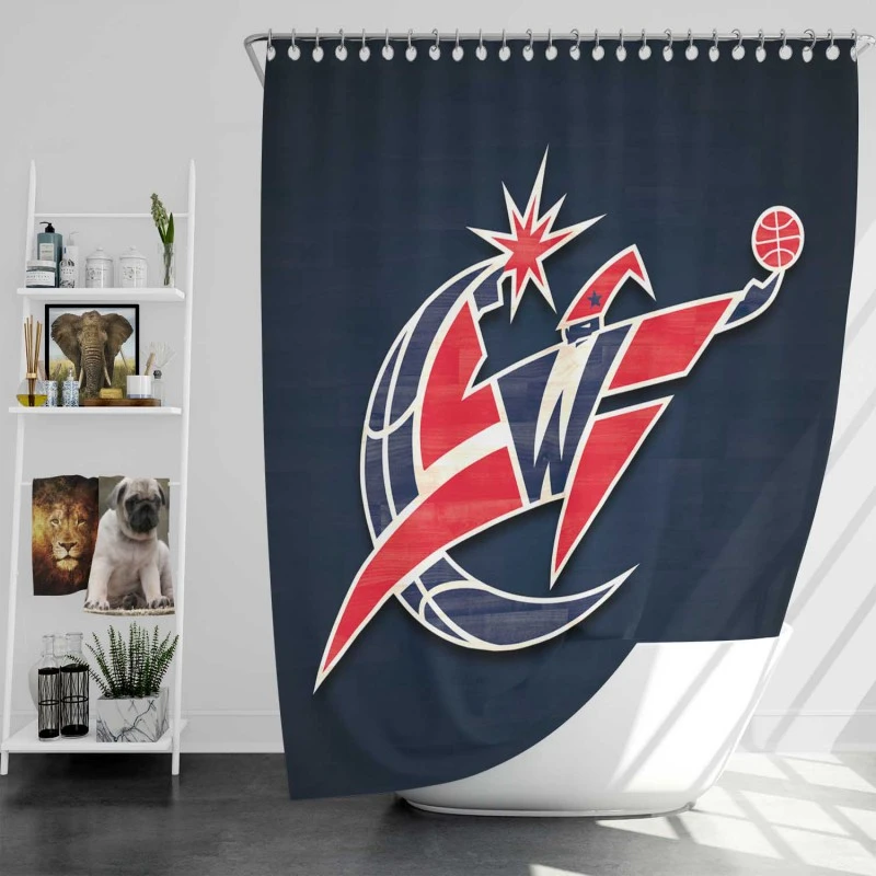 Washington Wizards Excellent NBA Team Shower Curtain