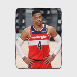 Washington Wizards Russell Westbrook NBA Fleece Blanket 1