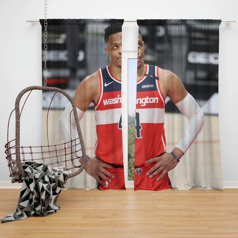 Washington Wizards Russell Westbrook NBA Window Curtain