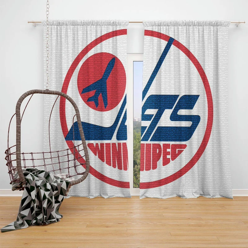 Winnipeg Jets NHL Club Logo Window Curtain