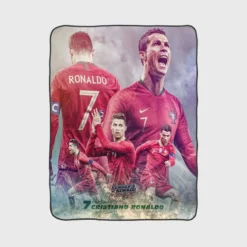 World Best Sportsman Cristiano Ronaldo Fleece Blanket 1