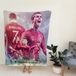 World Best Sportsman Cristiano Ronaldo Fleece Blanket