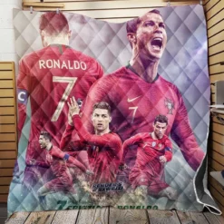 World Best Sportsman Cristiano Ronaldo Quilt Blanket