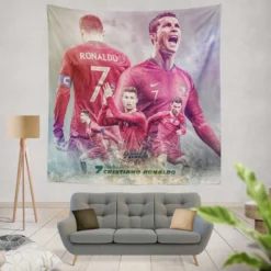 World Best Sportsman Cristiano Ronaldo Tapestry