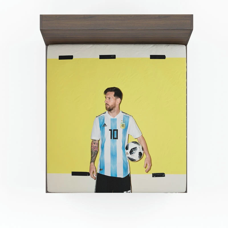 World Cup Winning Captain Lionel Messi Fitted Sheet