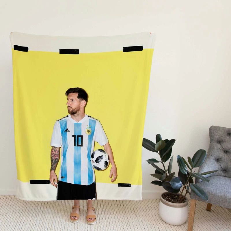 World Cup Winning Captain Lionel Messi Fleece Blanket