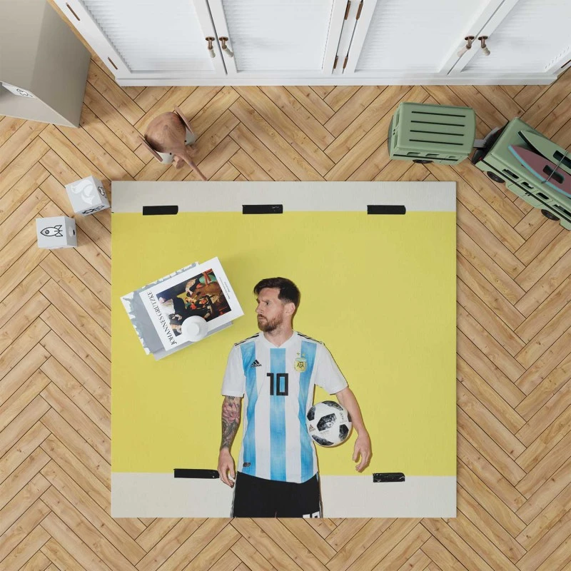 World Cup Winning Captain Lionel Messi Rug