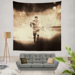 World Cup Winning Soccer Player Mesut Ozil Tapestry