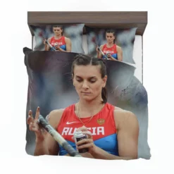 World Record Athlete Yelena Isinbayeva Bedding Set 1