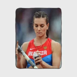 World Record Athlete Yelena Isinbayeva Fleece Blanket 1