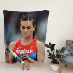 World Record Athlete Yelena Isinbayeva Fleece Blanket