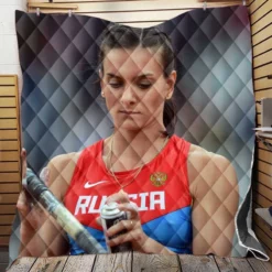 World Record Athlete Yelena Isinbayeva Quilt Blanket