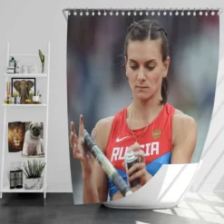World Record Athlete Yelena Isinbayeva Shower Curtain