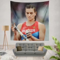 World Record Athlete Yelena Isinbayeva Tapestry