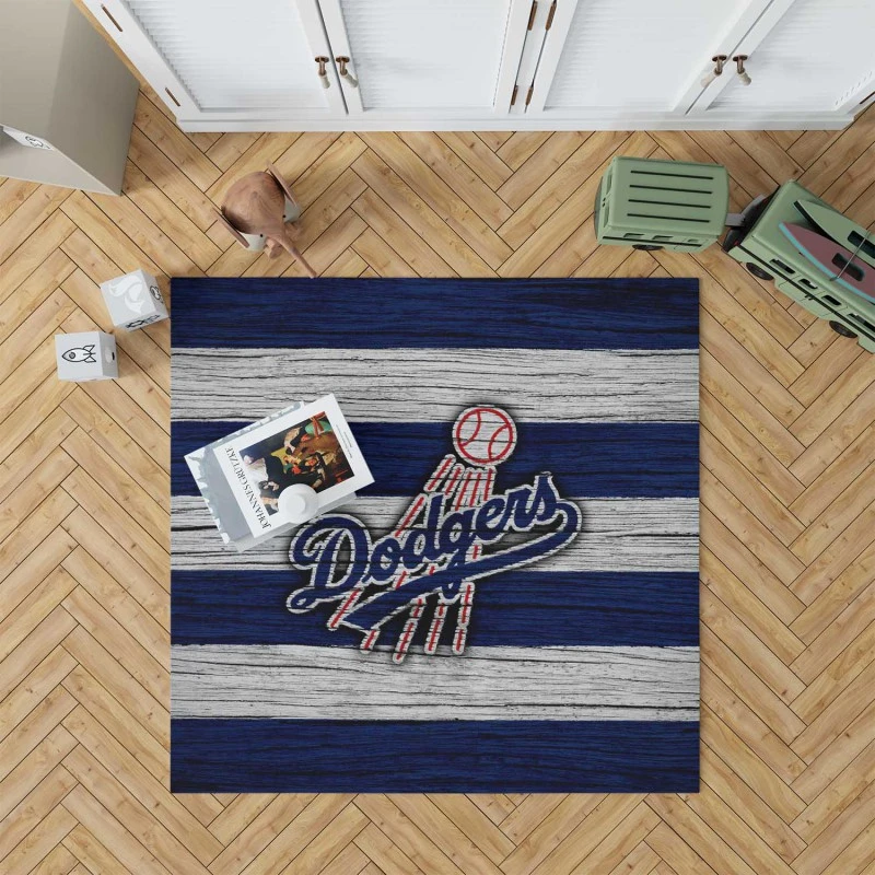 World Series MLB Baseball Club Los Angeles Dodgers Rug