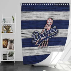World Series MLB Baseball Club Los Angeles Dodgers Shower Curtain