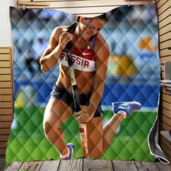 Yelena Isinbayeva Olympic gold medalist Quilt Blanket