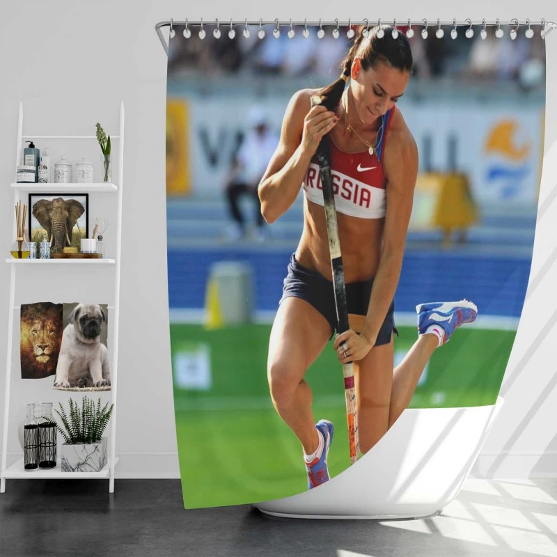 Yelena Isinbayeva Olympic gold medalist Shower Curtain