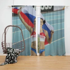 Yelena Isinbayeva Russian Athlete Window Curtain