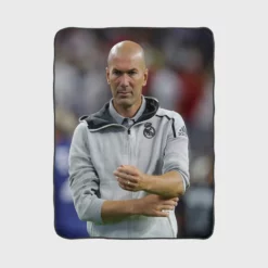 Zinedine Zidane Competitive Football Fleece Blanket 1