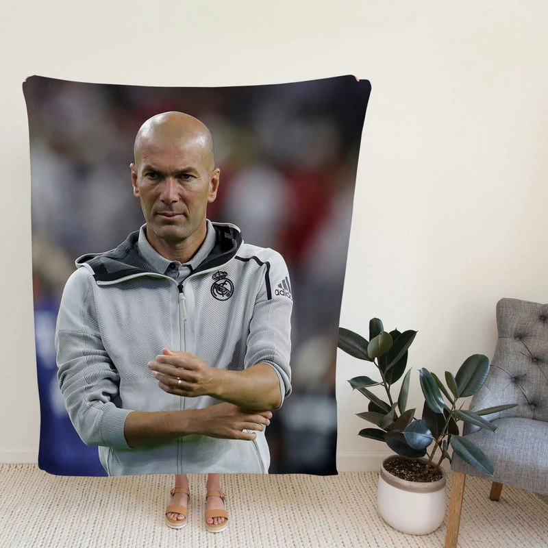 Zinedine Zidane Competitive Football Fleece Blanket