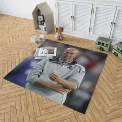 Zinedine Zidane Competitive Football Rug 1