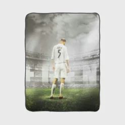 Zinedine Zidane Football Legend Fleece Blanket 1