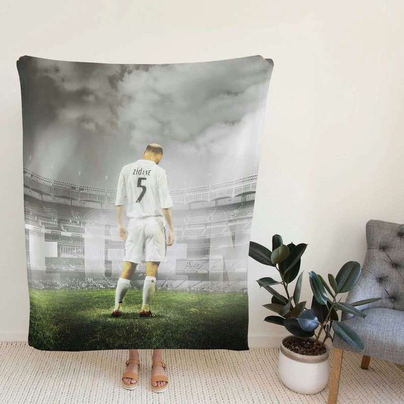 Zinedine Zidane Football Legend Fleece Blanket