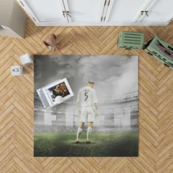 Zinedine Zidane Football Legend Rug