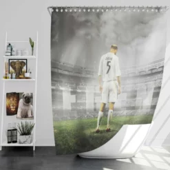 Zinedine Zidane Football Legend Shower Curtain