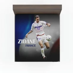 Zinedine Zidane France Football Player Fitted Sheet