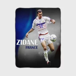 Zinedine Zidane France Football Player Fleece Blanket 1