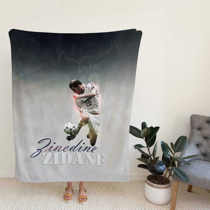 Zinedine Zidane France World Cup Footballer Fleece Blanket
