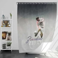 Zinedine Zidane France World Cup Footballer Shower Curtain