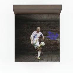 Zinedine Zidane Inspirational French Football Fitted Sheet