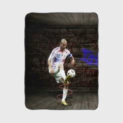 Zinedine Zidane Inspirational French Football Fleece Blanket 1