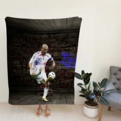 Zinedine Zidane Inspirational French Football Fleece Blanket