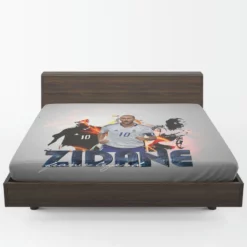 Zinedine Zidane Inspiring Football Fitted Sheet 1