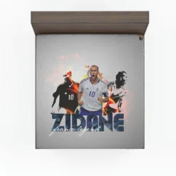 Zinedine Zidane Inspiring Football Fitted Sheet