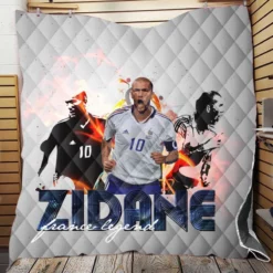 Zinedine Zidane Inspiring Football Quilt Blanket