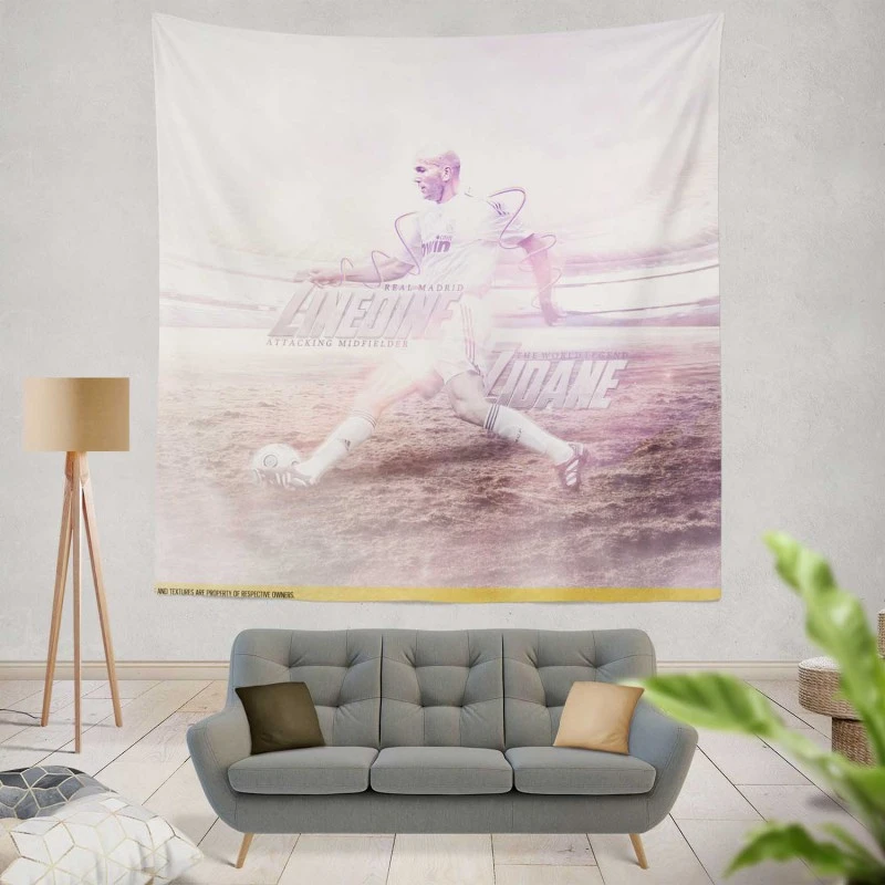 Zinedine Zidane Outstanding Football Tapestry