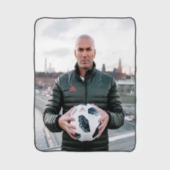 Zinedine Zidane Top Ranked Footballer Fleece Blanket 1