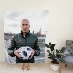 Zinedine Zidane Top Ranked Footballer Fleece Blanket