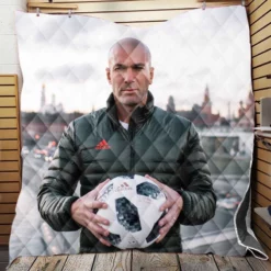 Zinedine Zidane Top Ranked Footballer Quilt Blanket